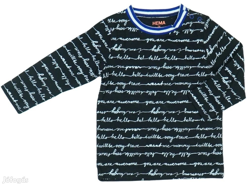 Hema Új címkés Fiú Hosszú ujjú felső Méret 74