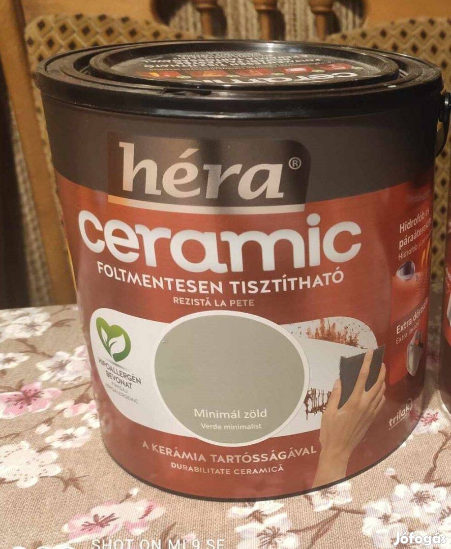 Héra Ceramic Falfesték 1 doboz 35 m2-re elég "minimálzöld"