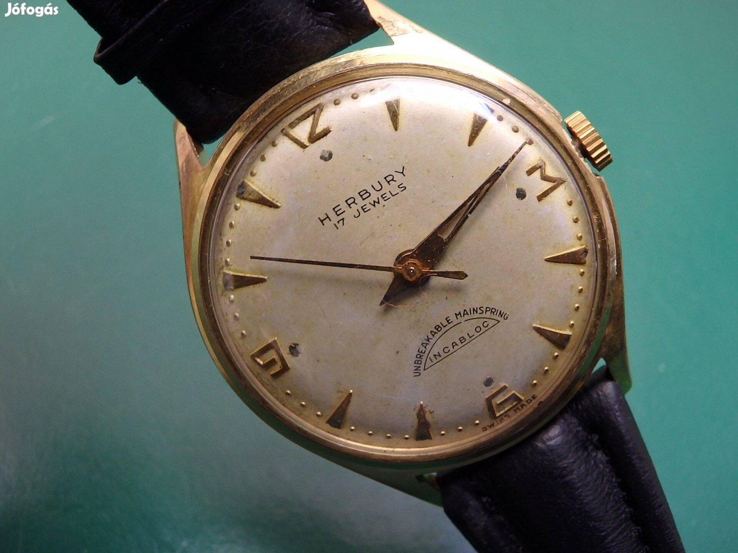 Herbury Retro Felhúzós Régi Férfi Karóra Eredeti Svájci