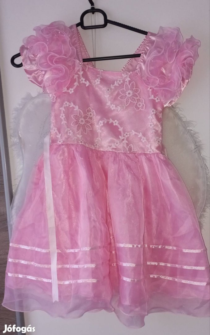 Hercegnős ruha koszorúslány angyalszárny 4-6 éves
