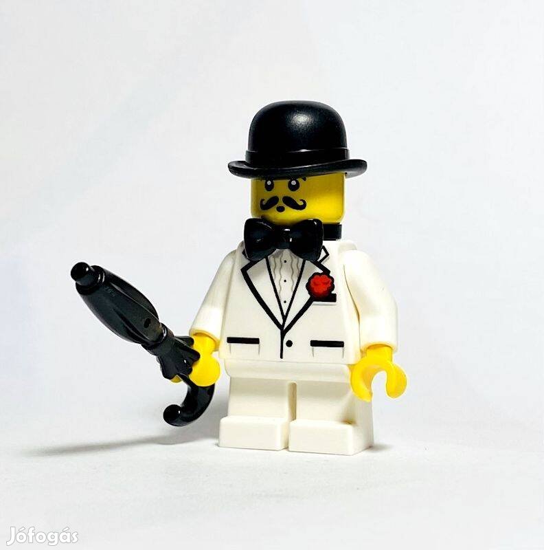 Hercule Poirot - Fehér öltönyben Eredeti LEGO egyedi minifigura - Új