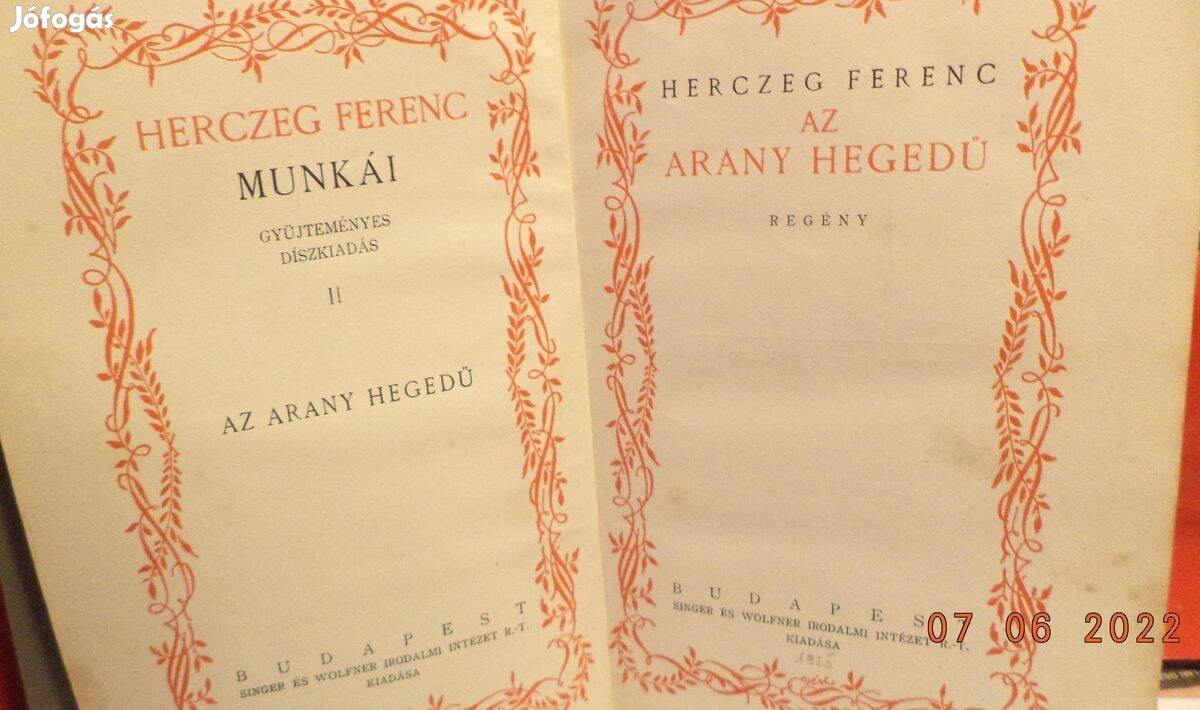 Herczeg Ferenc: íaz arany hegedű