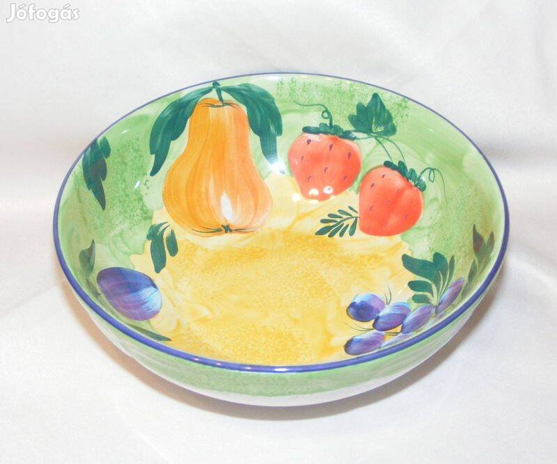 Herend Village Pottery gyümölcsös porcelán tálka