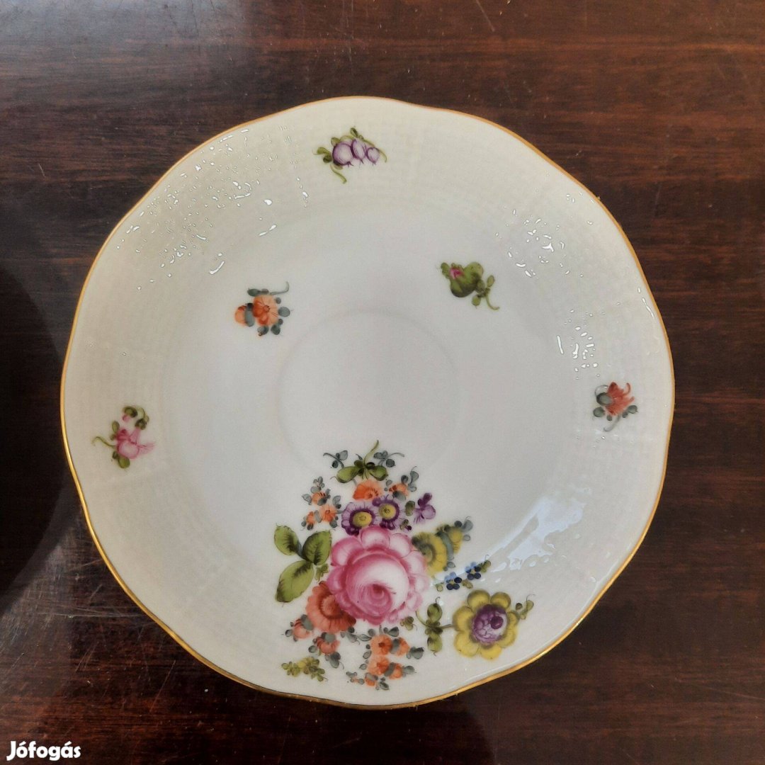 Herendi BHR virágmintás porcelán kávés csészealj eladó!