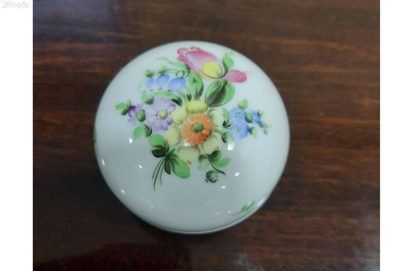 Herendi BT Tulipán mintás 3 lábon álló porcelán bonbonier eladó!