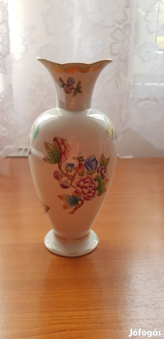 Herendi Herend porcelán lepkes váza 19 cm