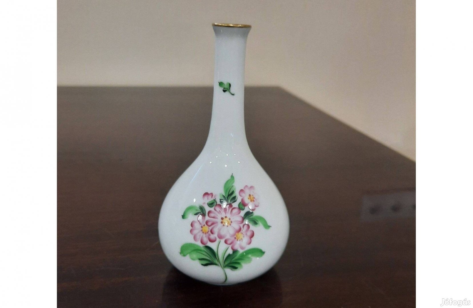 Herendi Map virágmintás porcelán ibolya váza eladó!