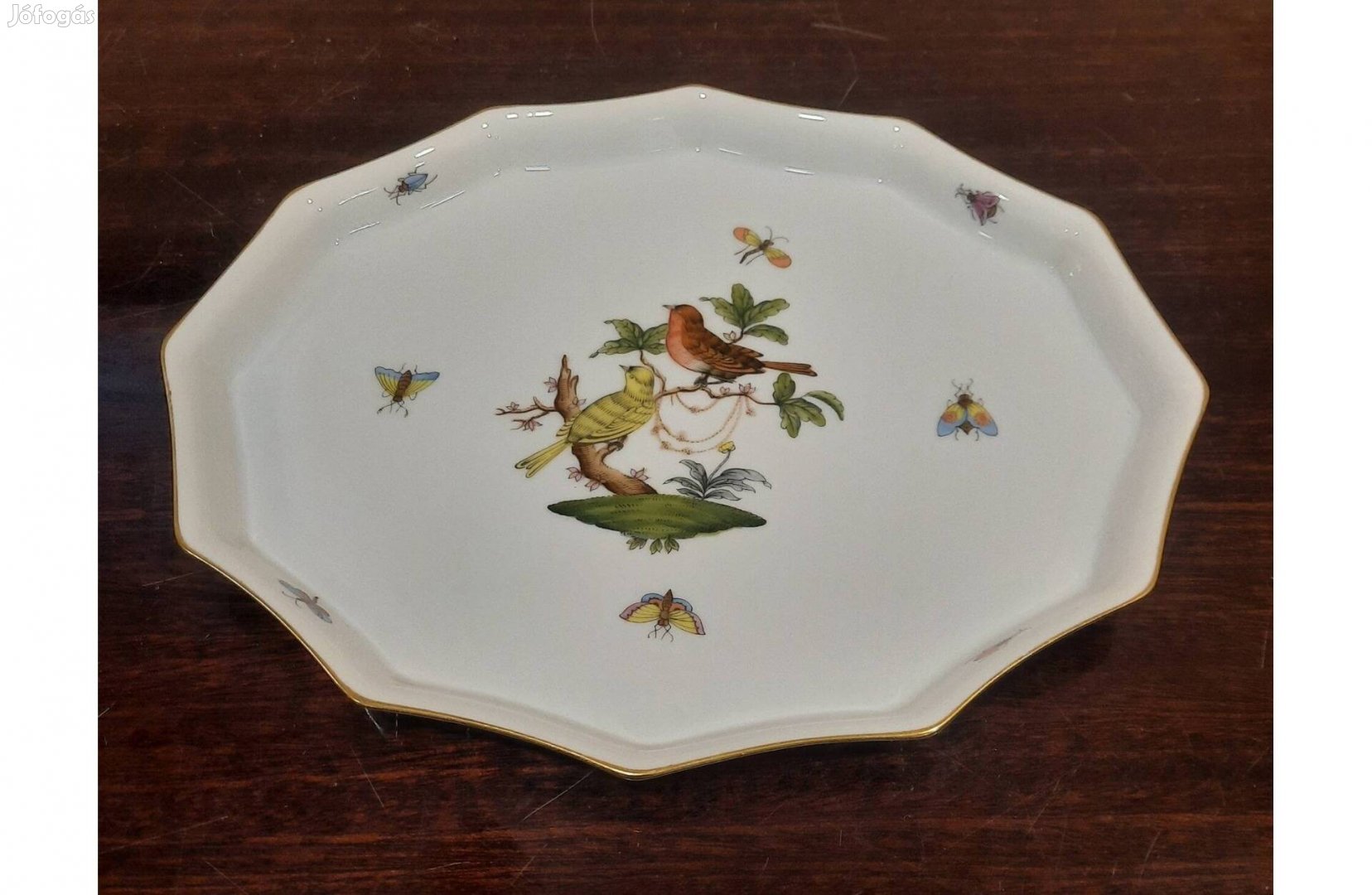 Herendi Rothschild mintás porcelán kínáló tál eladó