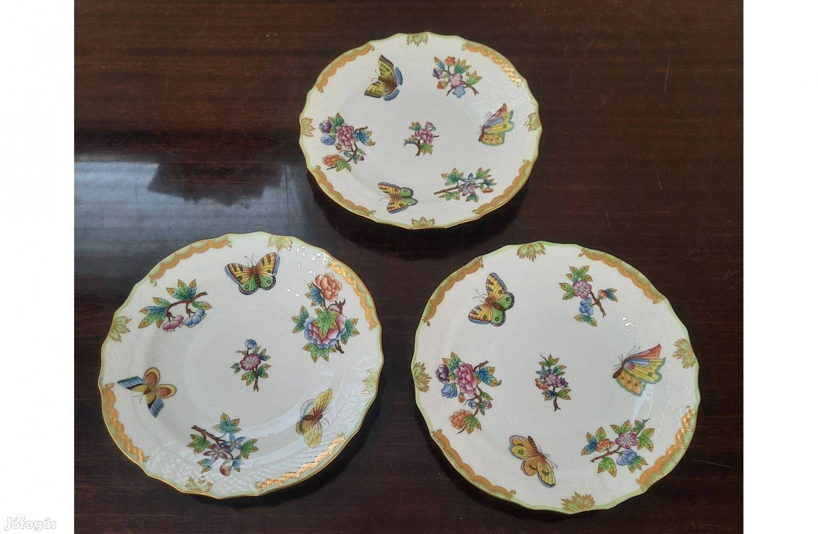 Herendi Viktória mintás porcelán süteményes, desszertes tányér eladó!