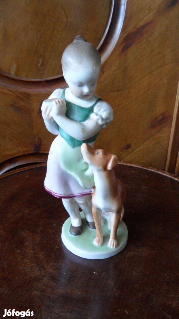 Herendi antik festett Io. porcelán dísztárgy, egyebek