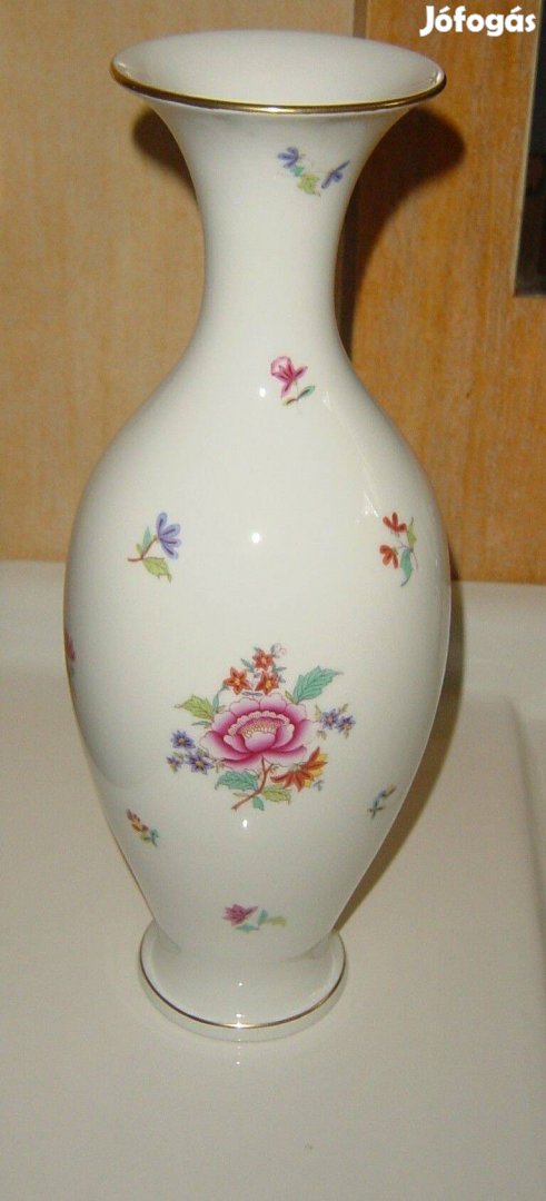 Herendi bécsi rózsa mintás váza 1980. - 35 cm (hibátlan) jelzett