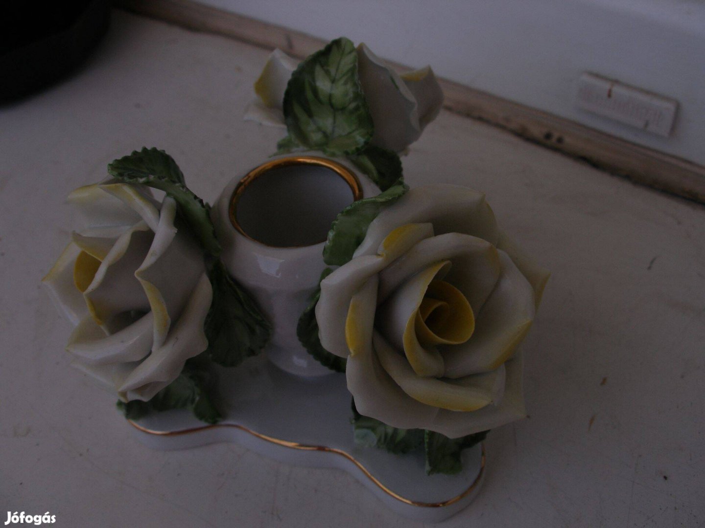 Herendi gyertyatartó 3 rózsás