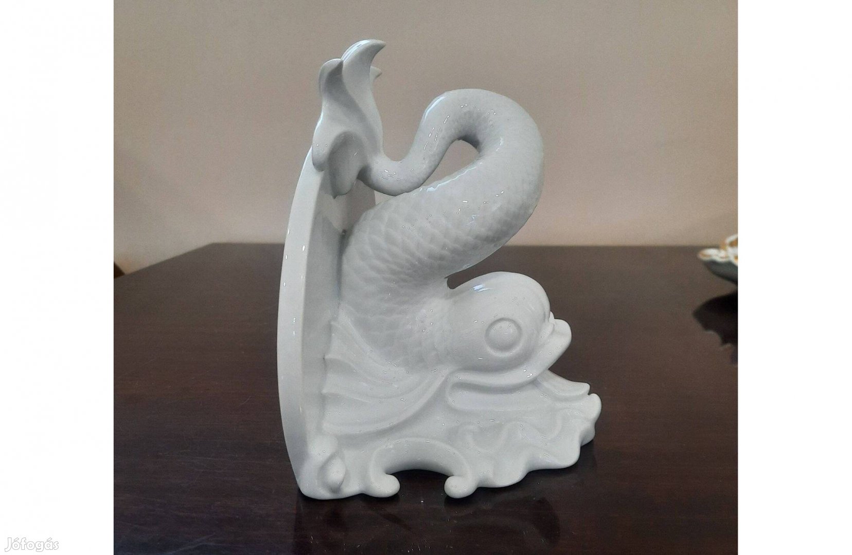 Herendi hal, delfin figurás porcelán könyvtámasz eladó!