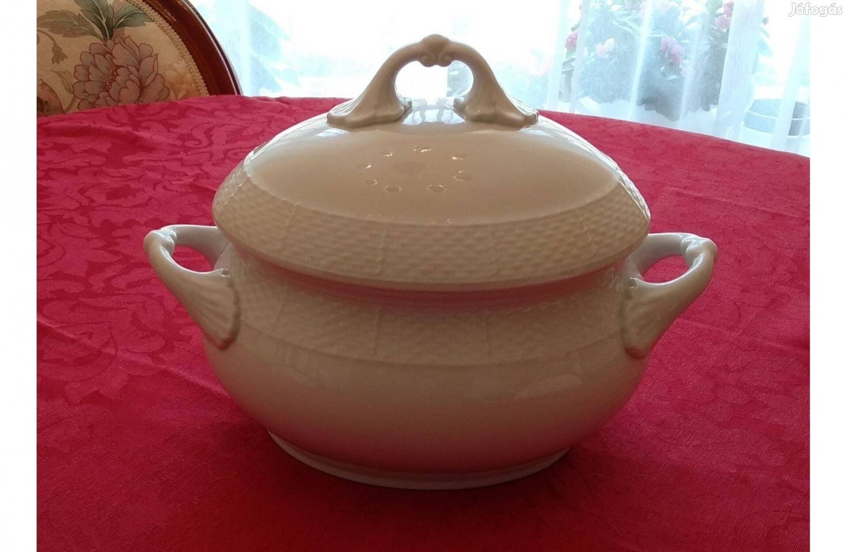 Herendi leveses tál fehér porcelán, nagyon szép, hibátlan, makulátlan