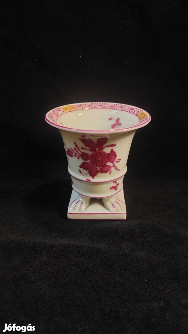Herendi porcelán Apponyi mintás körmös váza dísztárgy 1944