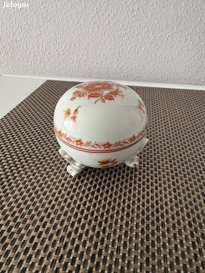 Herendi porcelán ékszer, cukorka tartó