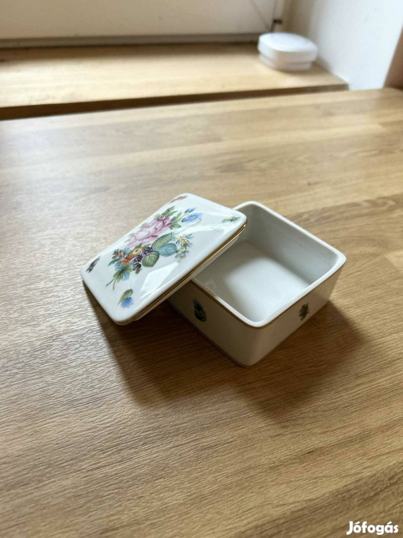 Herendi porcelán fedeles bonbonier ékszertartó
