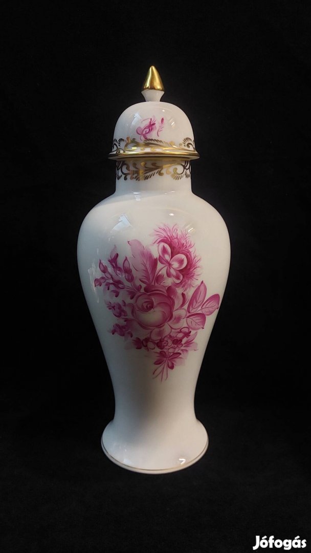 Herendi porcelán fedeles váza