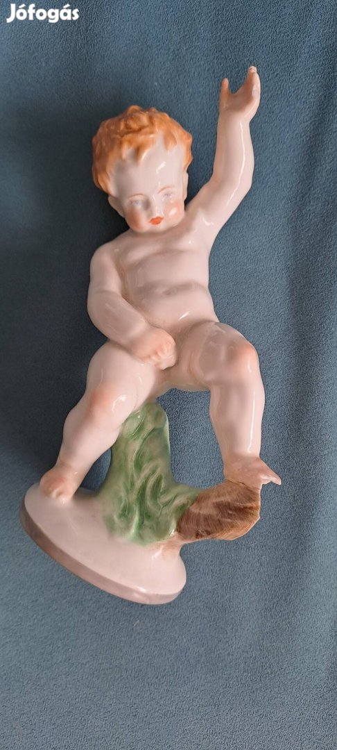 Herendi porcelán figura, 1943-as,hiányos 