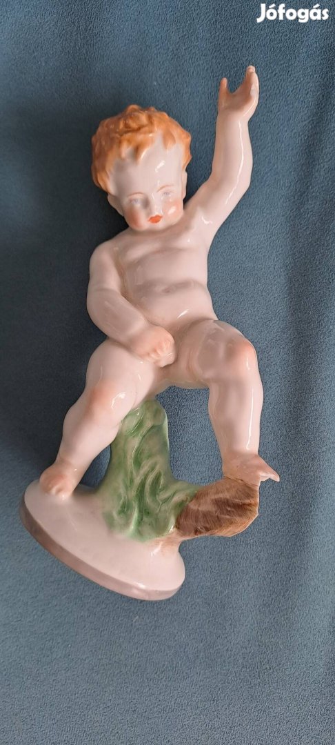 Herendi porcelán figura, hiányos, 