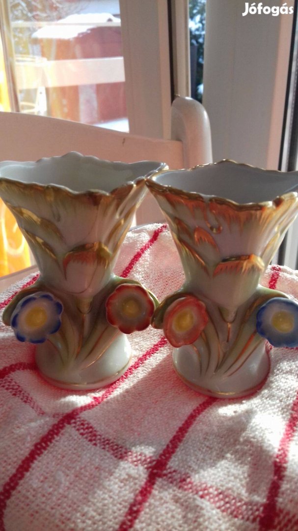 Herendi porcelán ibolya kis váza Viktória minta