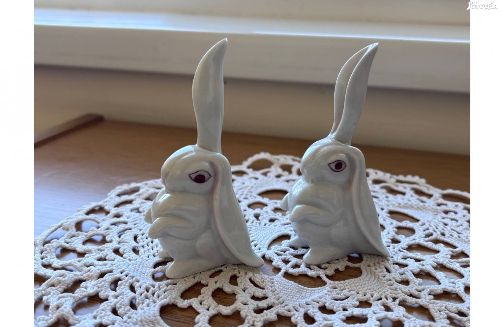 Herendi porcelán nyuszi 2db együtt, nipp, húsvéti ajándék