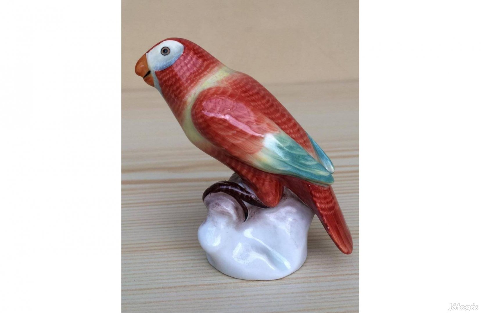 Herendi porcelán papagáj 8 cm retro