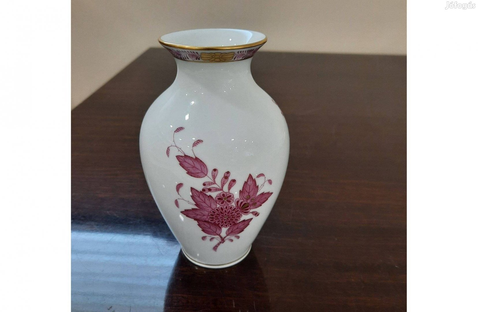 Herendi pur-pur Apponyi mintás porcelán váza eladó!