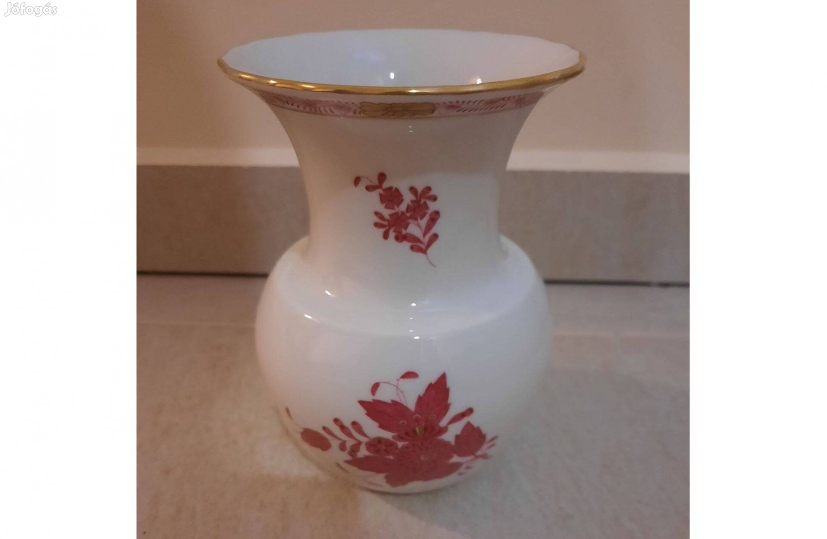 Herendi pur-pur Apponyi mintás porcelán váza eladó!