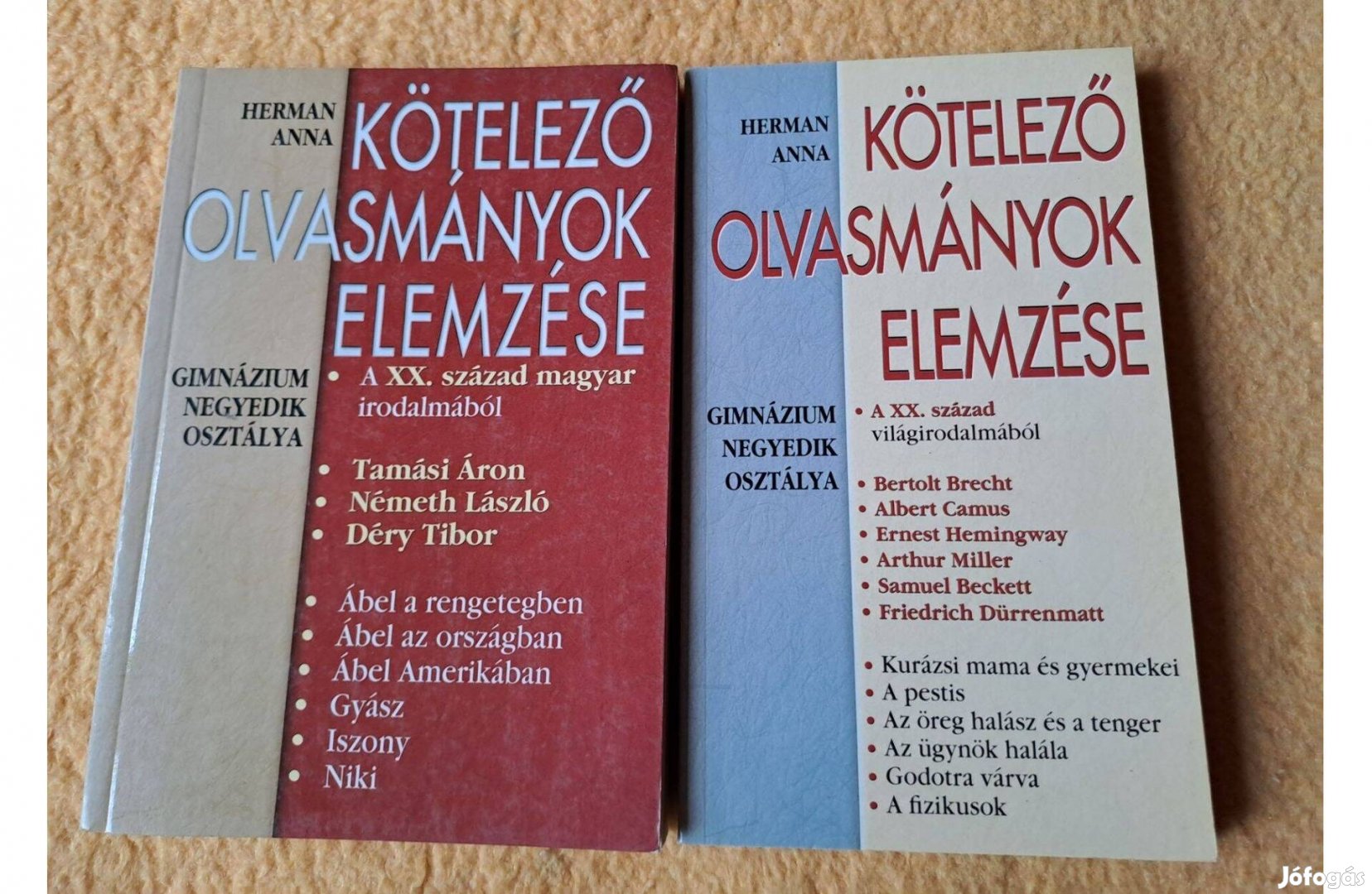 Herman Anna: Kötelező olvasmányok elemzése, Gimnázium negyedik osztály