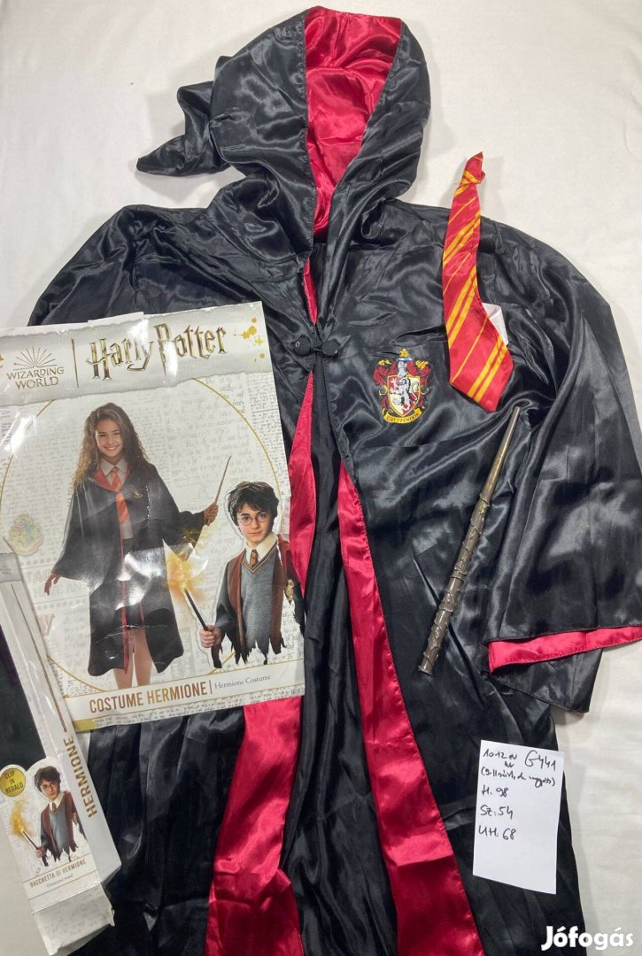 Hermione jelmez + pálca, Harry Potter jelmez 10-12 év G441