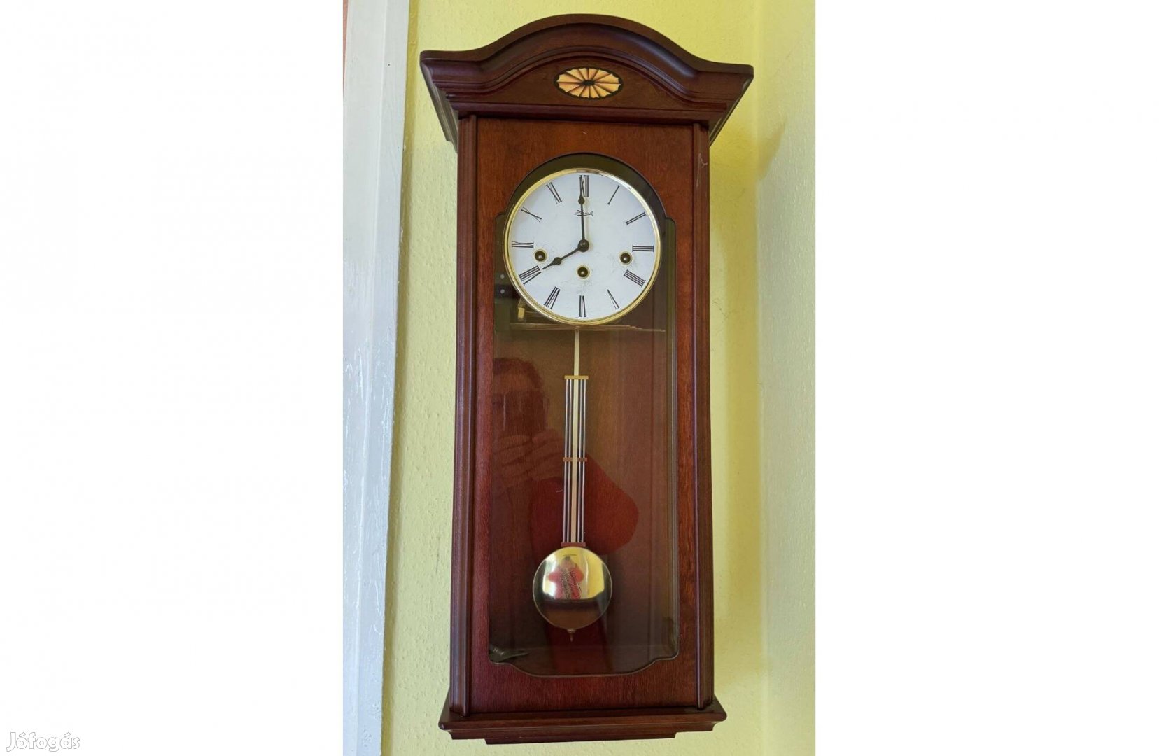 Hermle Oxford diófa falióra - eredeti kulccsal