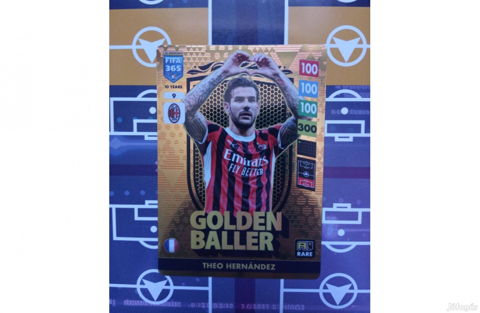 Hernandez (Milan) Panini Fifa 365 2025 Golden Baller Top Master kártya