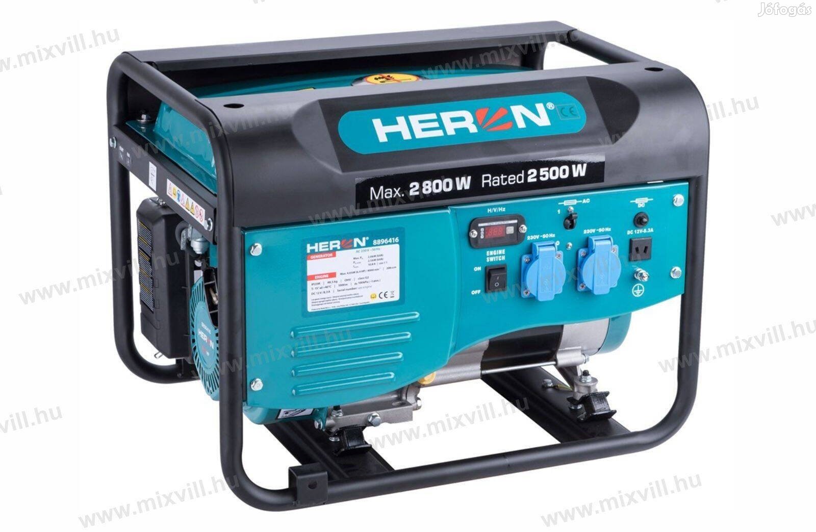 Heron benzinmotoros áramfejlesztő, max 2600 VA, egyfázisú (8896416)