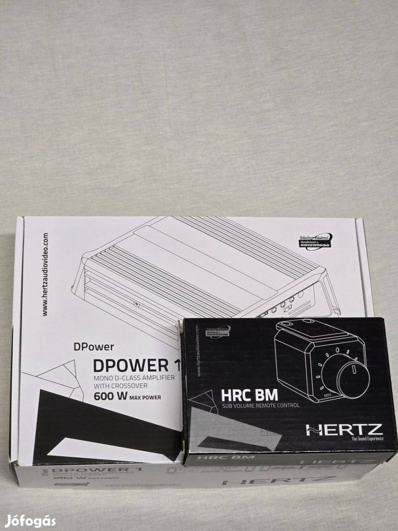 Hertz Dpower1 600W erősítő+ Hertz HRC BM mély-sugárzó távvezérlő