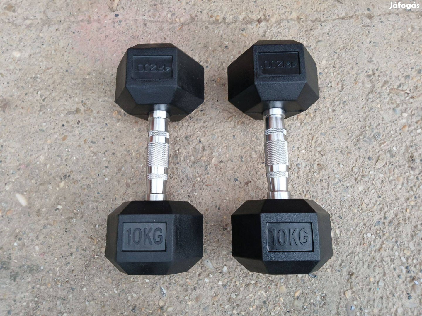 Hexa 2 x 10 kg egykezes súlyzó kézisúlyzó hex hatszögletű
