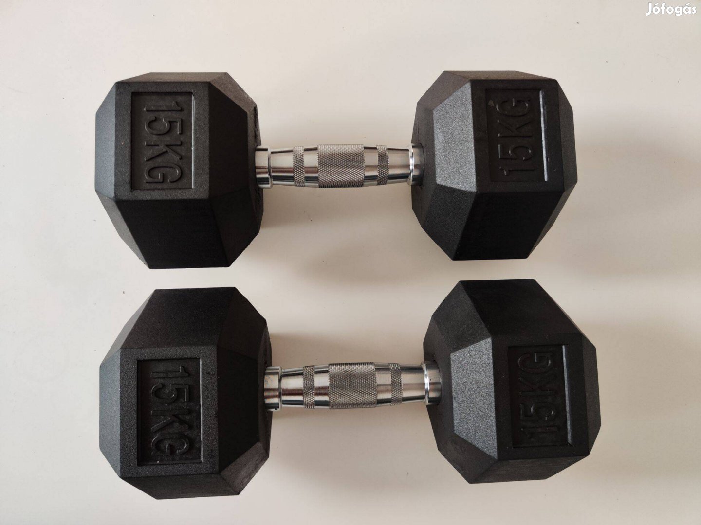 Hexa gumírozott kézisúlyzó 10, 15kg, vadonatúj