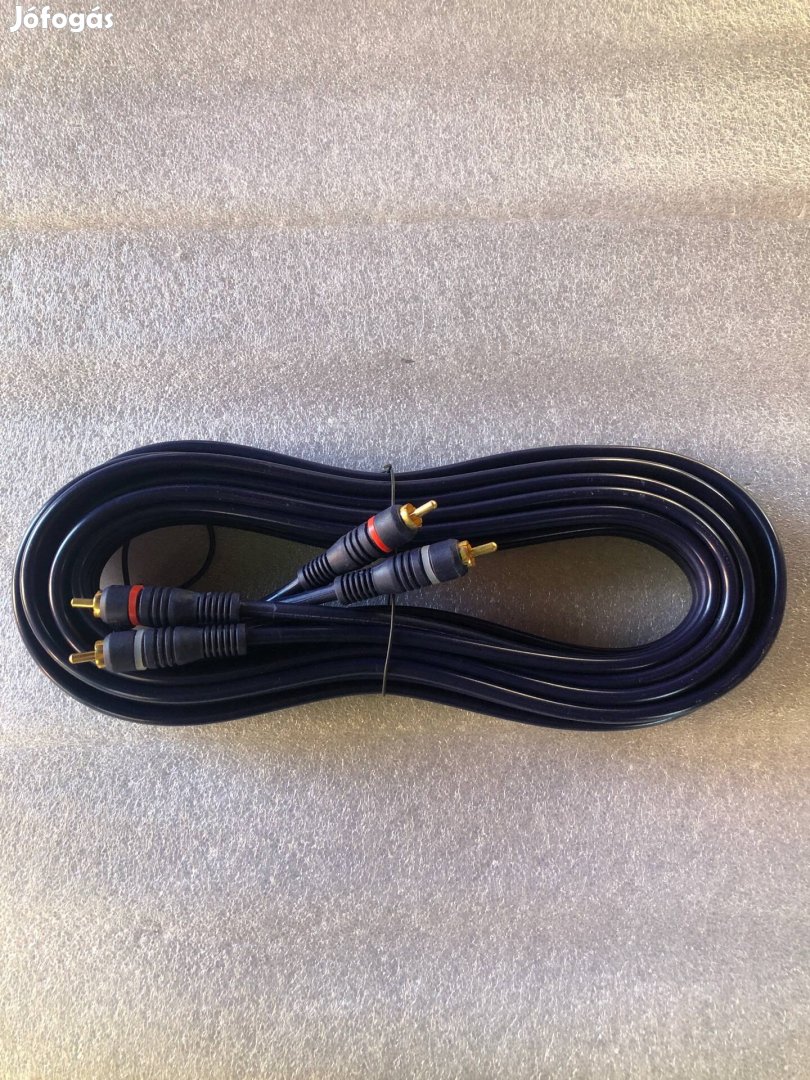 Hi-Fi 5 méter dupla RCA audió aranyozott OFC kábel jeladó remote száll