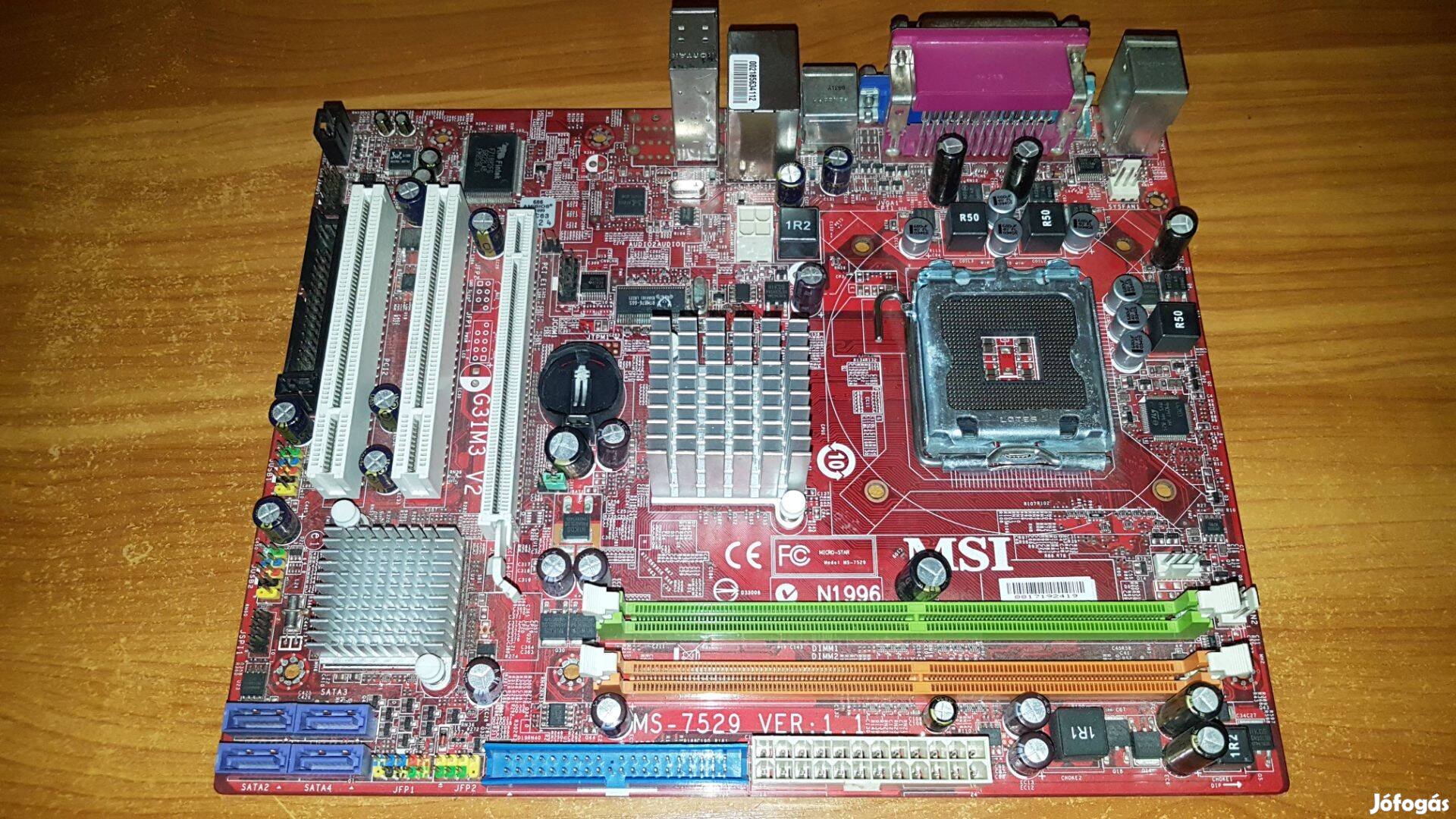 Hibás MSI G31M3-L V2 alaplap - LGA 775 DDR2