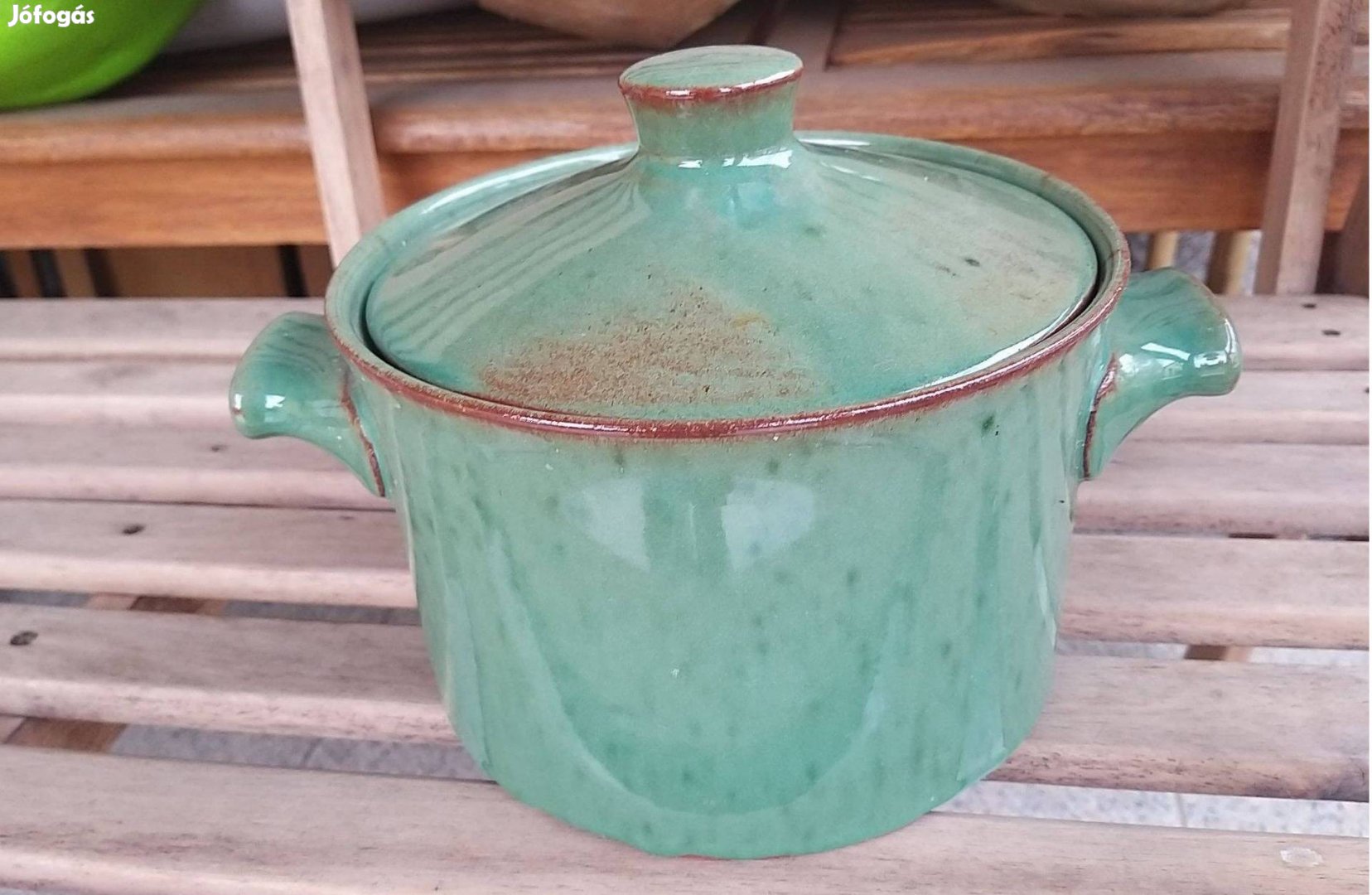 Hibás retro Városlődi kerámia lábas