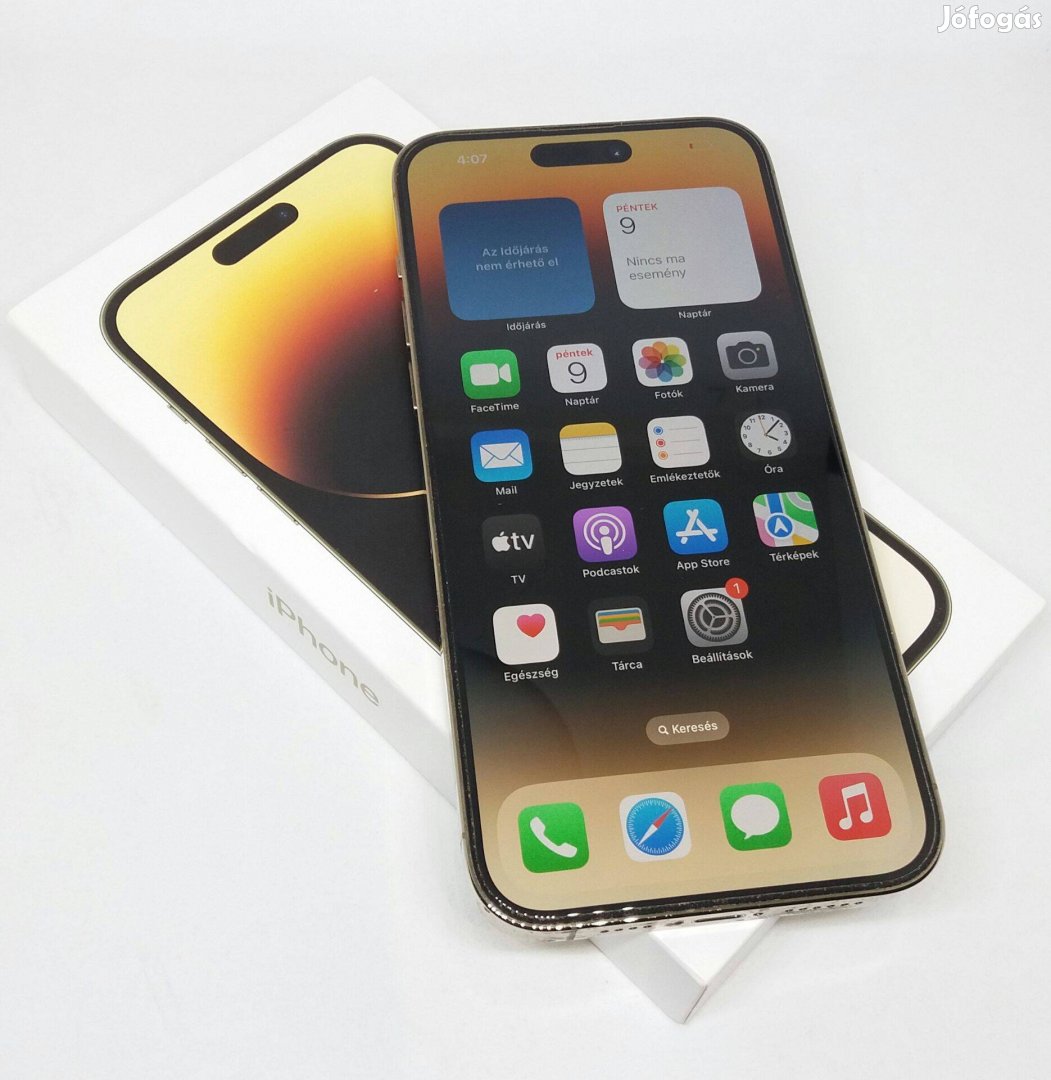 Hibátlan Apple iphone 14 Pro Max - 90% - 128GB - GOLD színben ! ! !