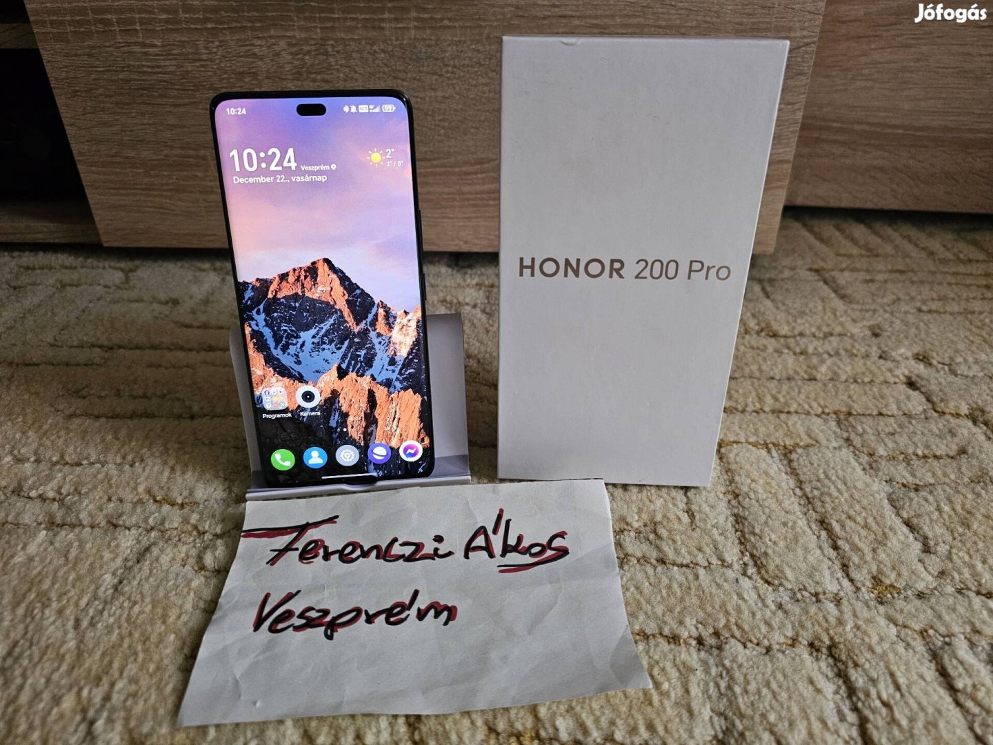 Hibátlan Honor 200 Pro 12/512GB közel 3 év garancia