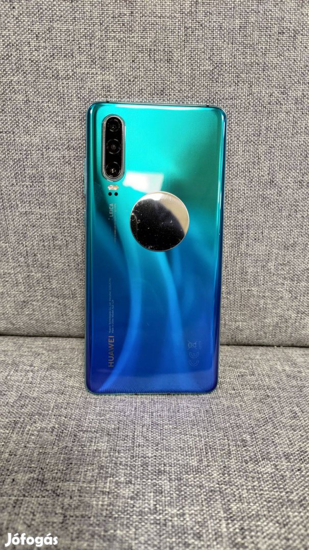 Hibátlan Huawei P30 128GB/6GB Kártyafüggetlen, Auróra Kék