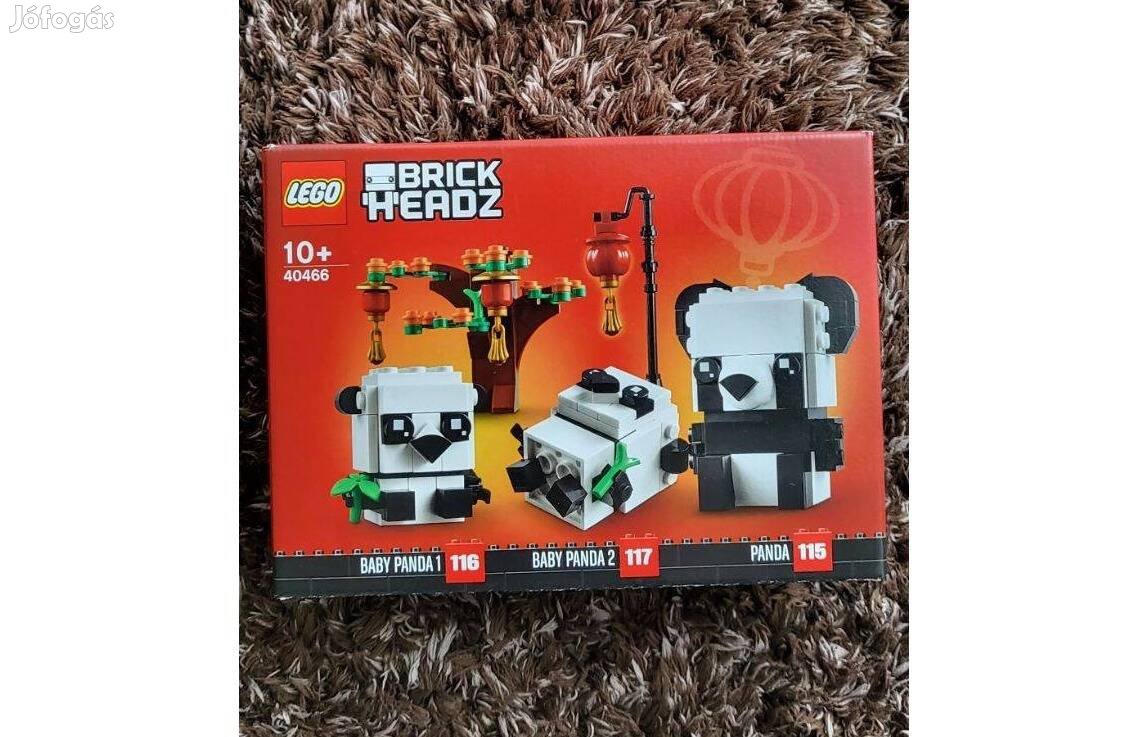 Hibátlan LEGO 40466 Brickheadz Pandák - Bontatlan, Új!