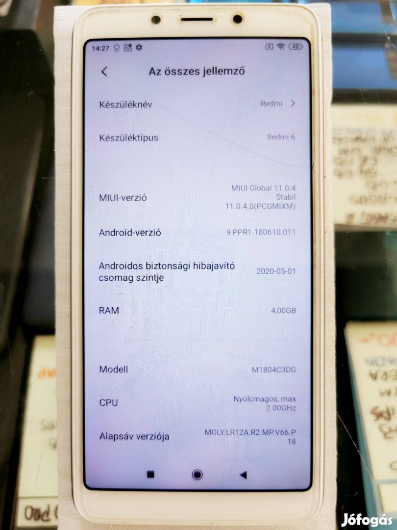 Hibátlan Xiaomi Redmi 6 4/64 3 hónap garancia hívásrögzítés dual sim