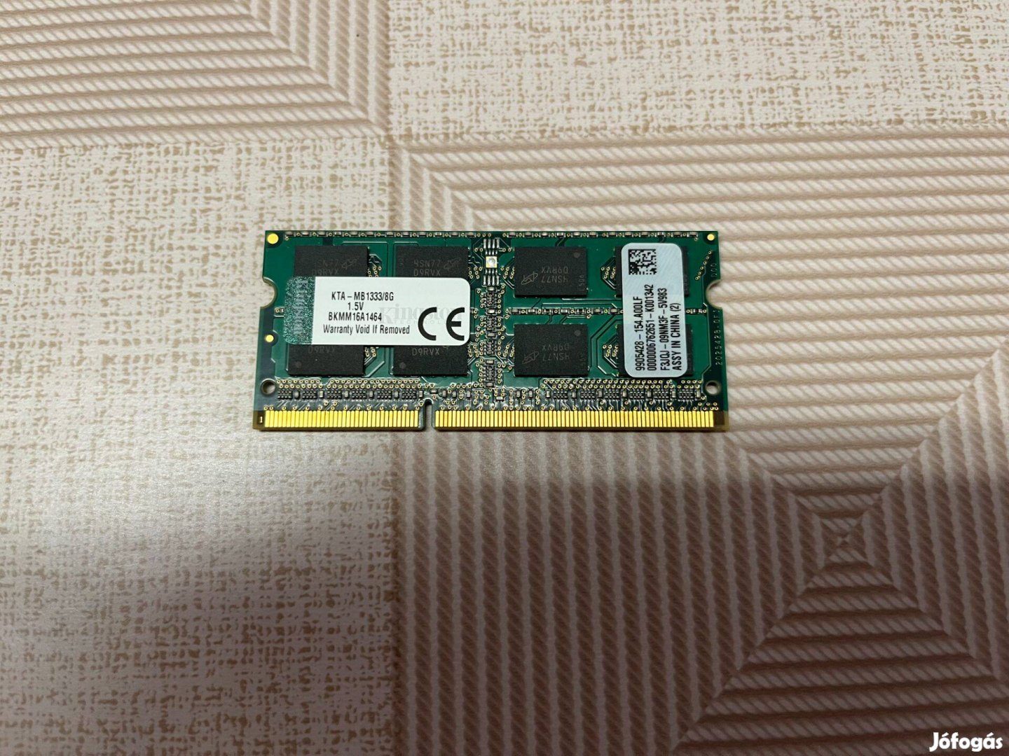 Hibátlan, tesztelt 8gb ddr3 laptopba