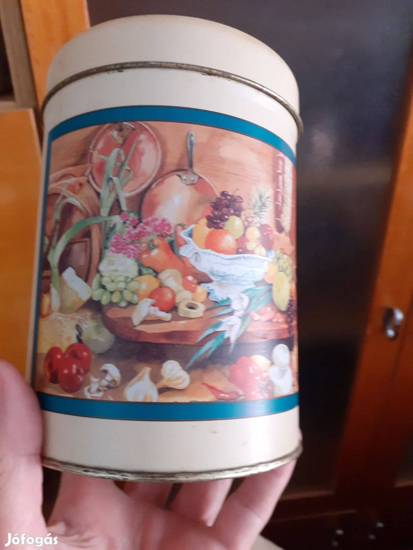 Hibátlan fém dísz doboz konyhába 25dkg-os