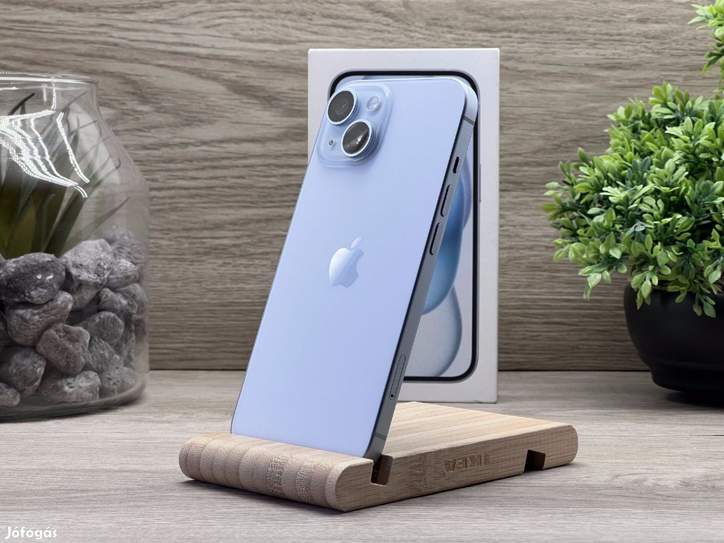 Hibátlan iPhone 15 Blue 256GB 2 ÉV Garanciával Számlával Aksi 91%