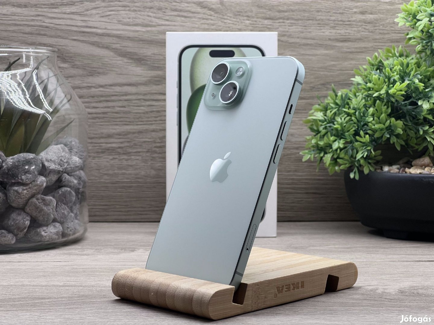 Hibátlan iPhone 15 Green 128GB 2 ÉV Garanciával Számlával