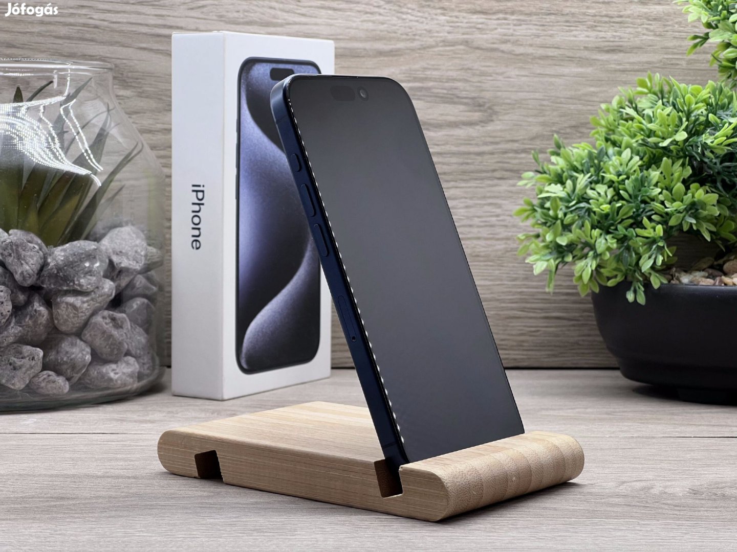 Hibátlan iPhone 15 Pro Blue Titanium 128GB 2 ÉV Garanciával